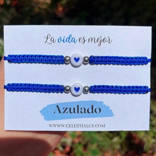 Pulseras para compartir azulado