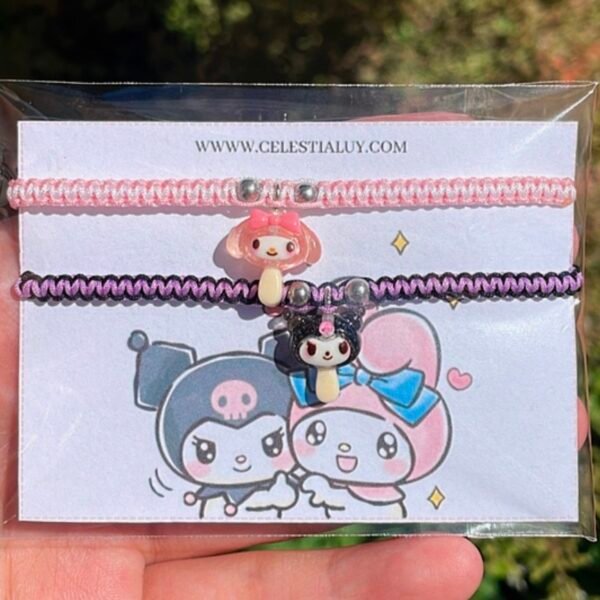 Pulseras para compartir Kuromi y My Melody