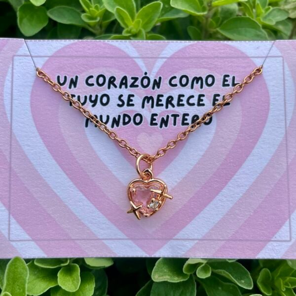 corazon rosa rose gold