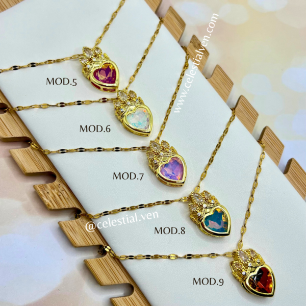 COLLARES DE ACERO CON BAÑO DE ORO REAL 18K ESTRELLA PRINCESA REINA REALEZA 2
