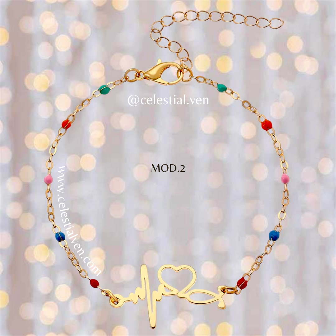 PULSERAS DE ACERO QUIRURGICO CON BAÑO DE ORO REAL 18K 3